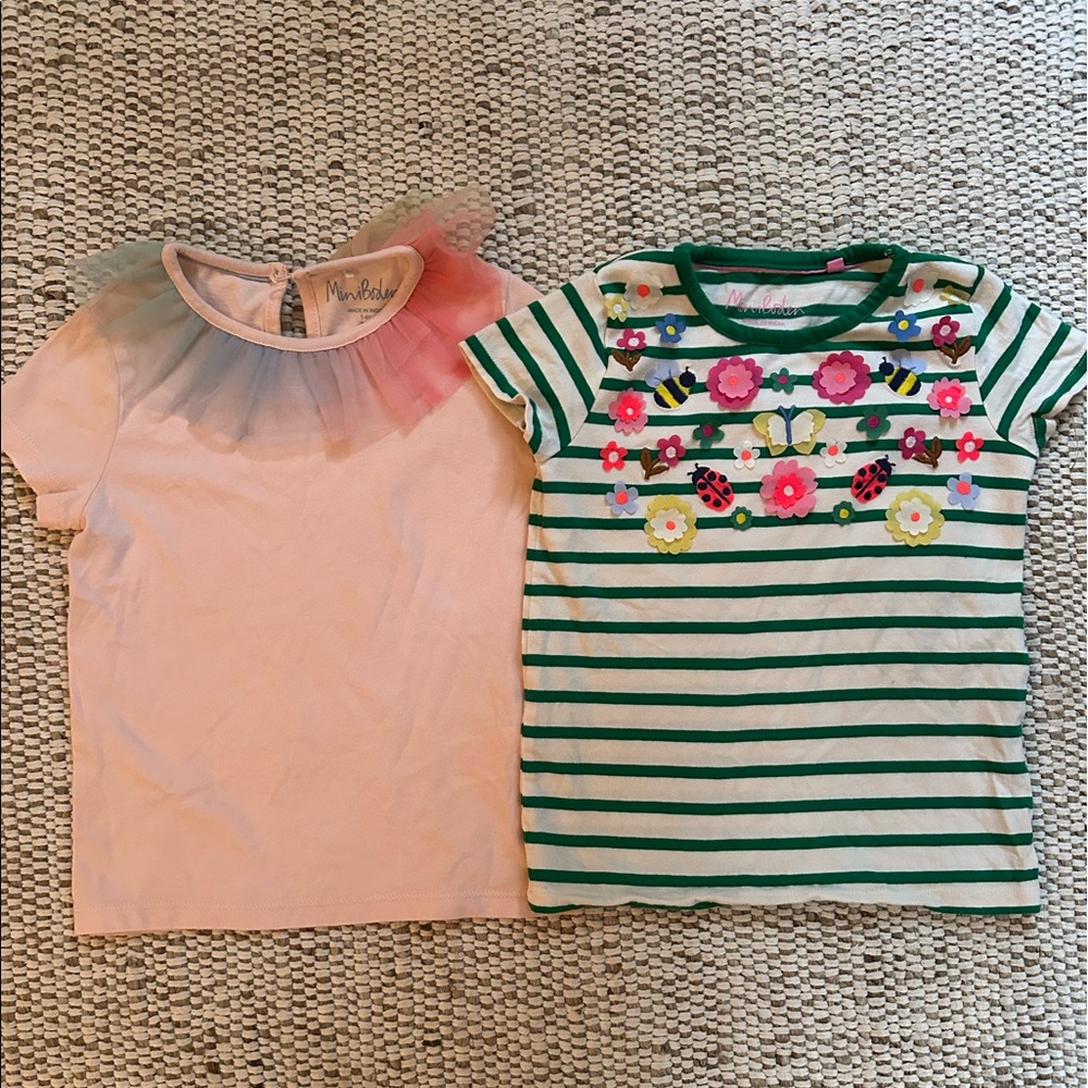 Lot of 2 mini Boden t shirts- SO charming!